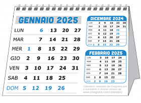 Immagine del calendario da tavolo